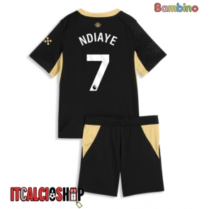 Manchester City Iliman Ndiaye #7 Seconda Maglia Bambino 2026-27 Manica Corta (+ Pantaloni corti)
